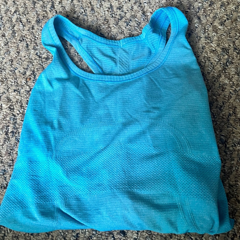 LULULEMON SWIFTLY TECH TANK BLUE SIZE 10